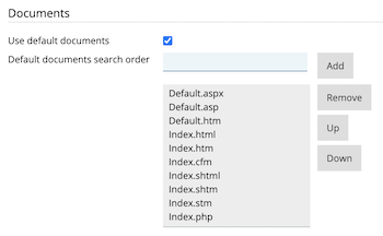 plesk default documents search order list