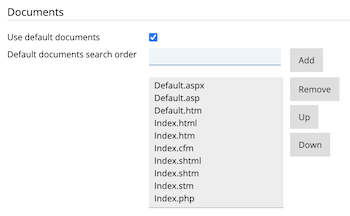 liste d’ordre de recherche de documents par défaut plesk