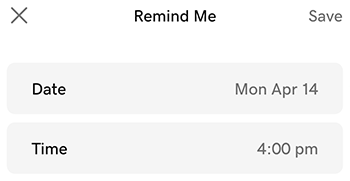 Choose a date and time in iOS