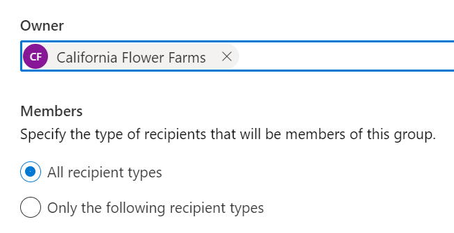 enter your email address and then select all recipient types