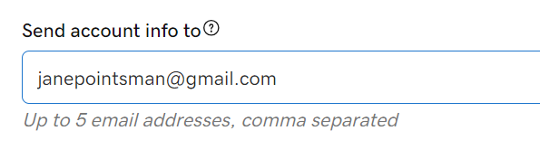 Enter an email address