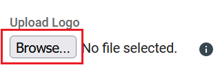 Select browse to upload logo