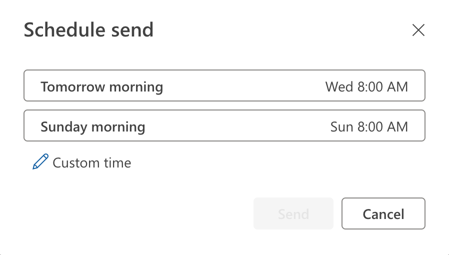 schedule send window open