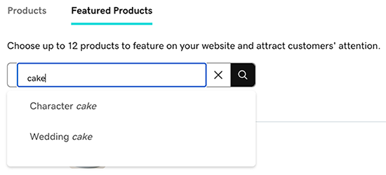 Search for products.