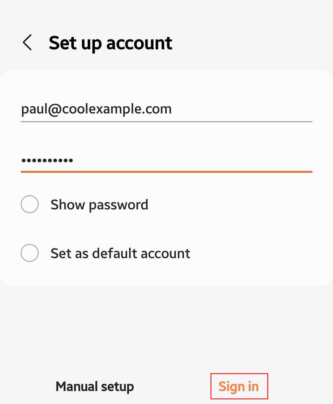 輸入 email 地址、密碼並按一下「登入」