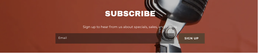Screenshot of what a subscribe section looks like