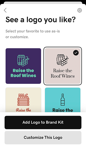Edit the logo in the canvas on mobile
