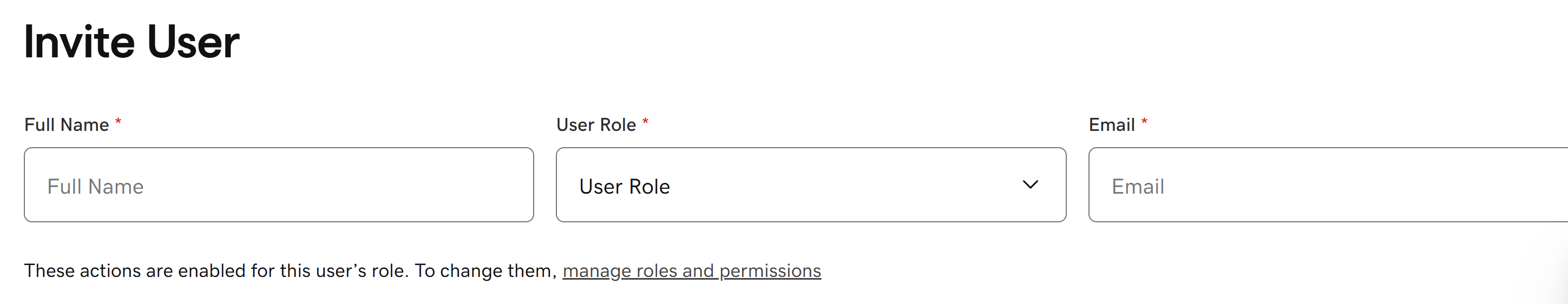 web user invitation in Commerce Home