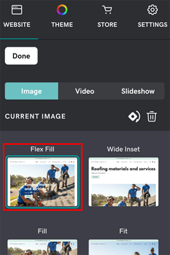Flex Fill layout option
