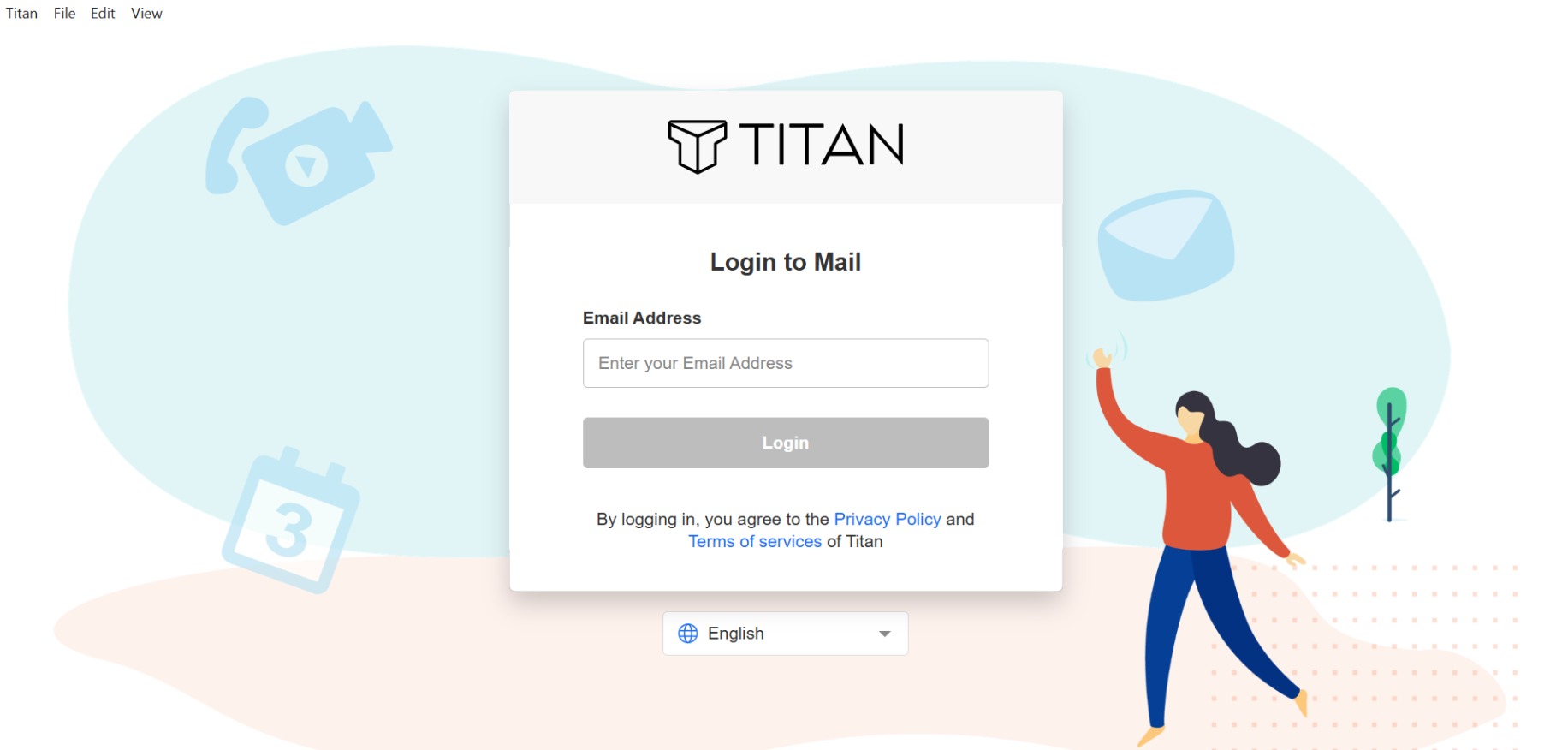 Open Titan app on Windows