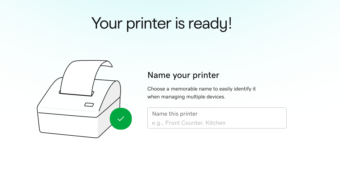 Printer name field