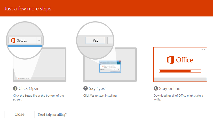 Office Install Steps