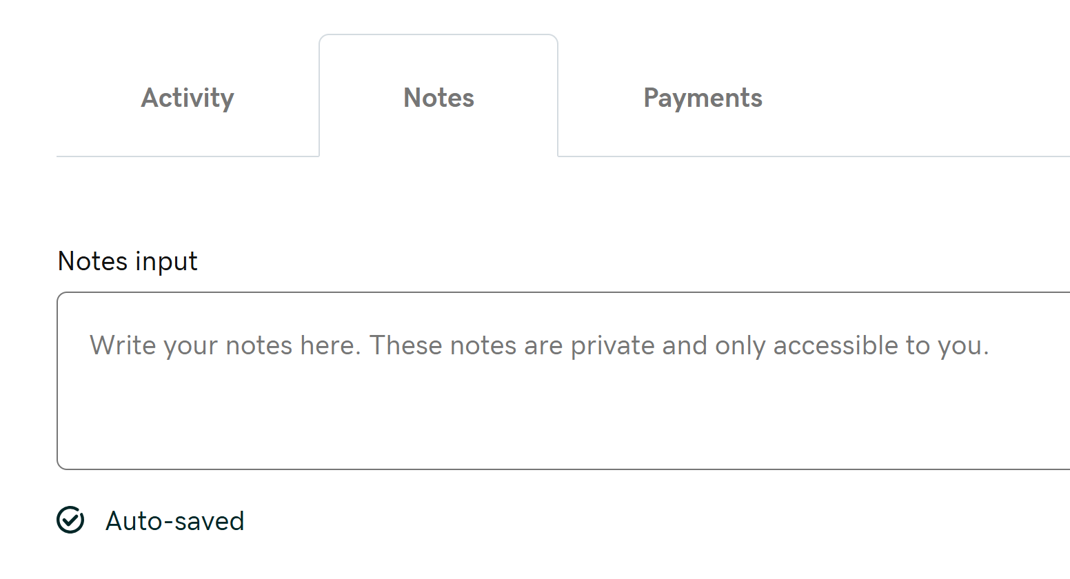 Customer notes