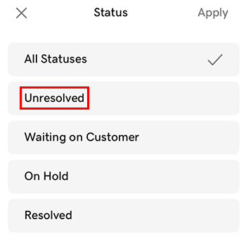 Show all unresolved