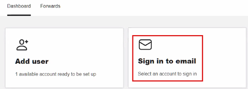 Select Sign in to email