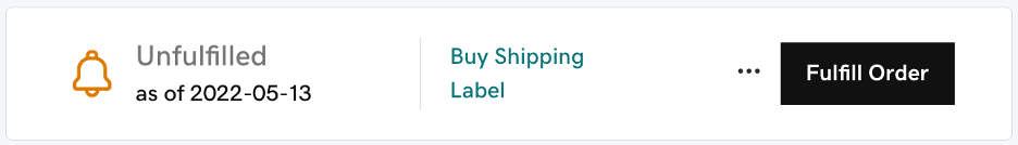 Online Store's order status header