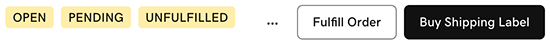Online store order status header