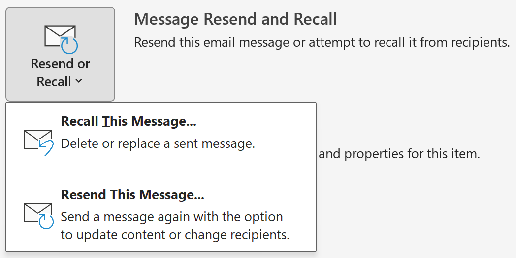 Recall or resend a message in Outlook | Microsoft 365 from GoDaddy ...