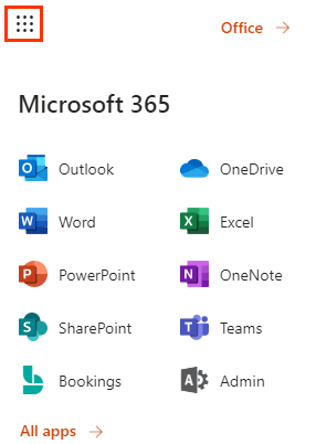 Aplicativos empresariais Microsoft 365