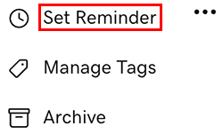 Set a reminder