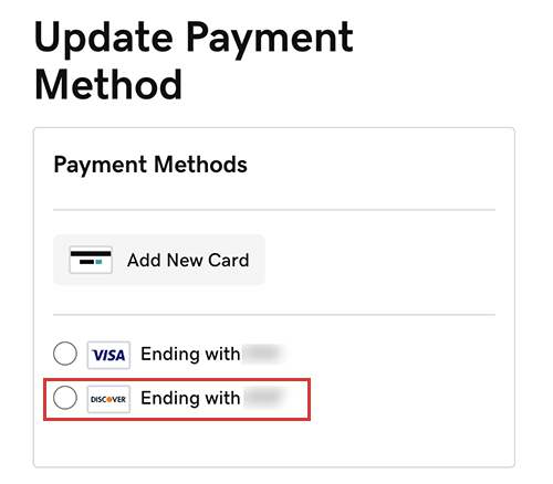select payment account number