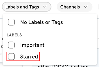 Select to see starred messages