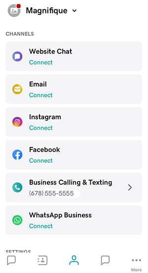 Show business number