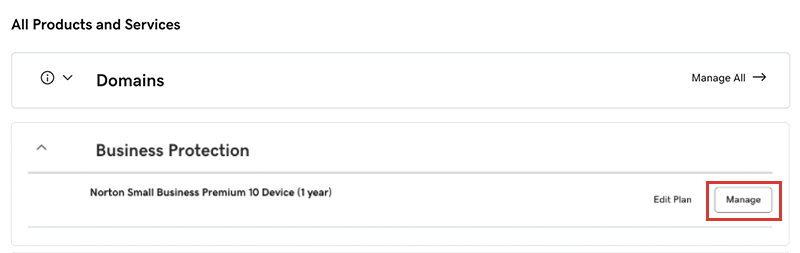 norton small business select manage