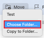 Select Choose Folder