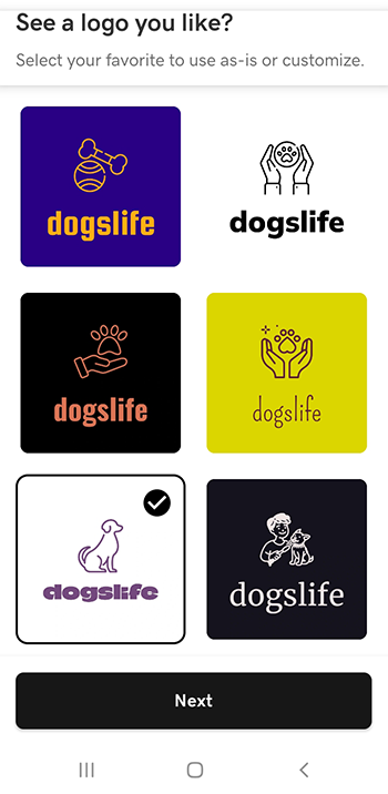 Edit the logo in the canvas on mobile
