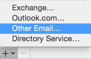 + Menüsüne tıklayın, Diğer E-posta seçeneğini belirleyin