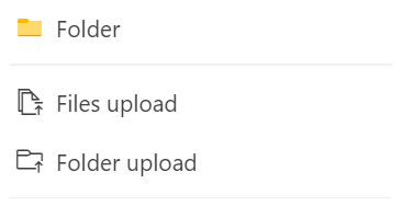 vælg filer upload eller mappe upload