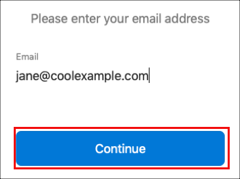 Introduzir o seu endereço de email