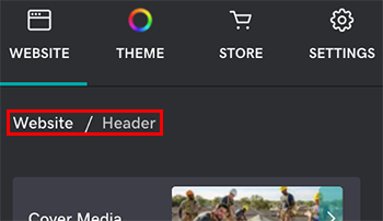 Confirm this is the Header section