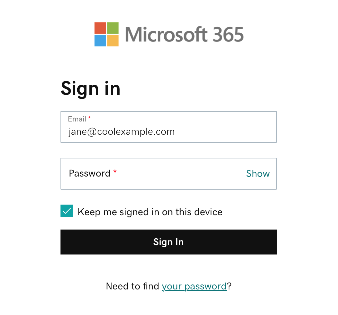 Login  Microsoft 365