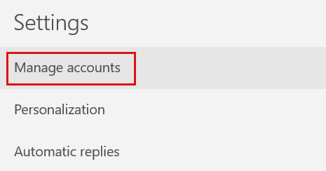 Manage Accounts