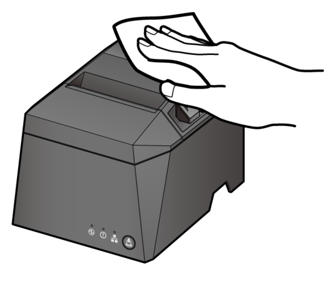 Clean the outside of the printer with a dry cloth.