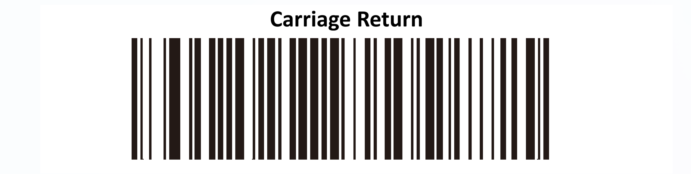 Carriage Return barcode for a Star Micronics scanner
