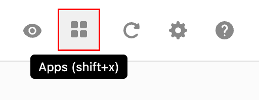 The Apps button highlighted.