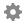 The gear icon used for the Settings menu.