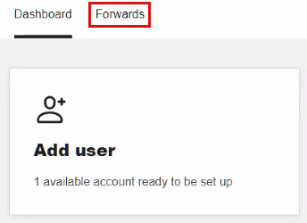 Select Forwards within Email Dashboard