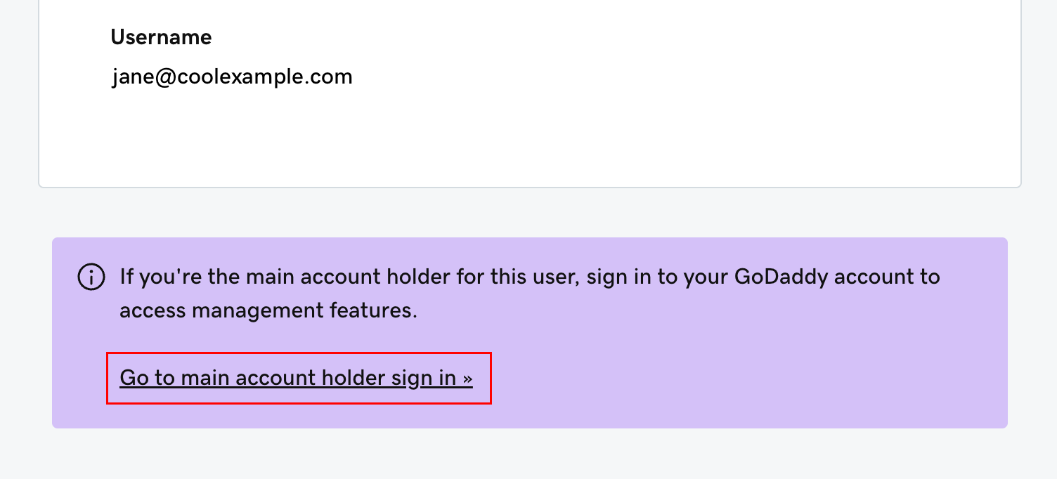 The banner at the bottom of the Email and Office Dashboard with a link to go to account owner view.