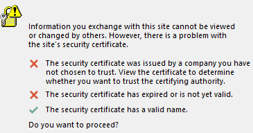 Outlook error: Information you exchange with this site cannot be viewed ...