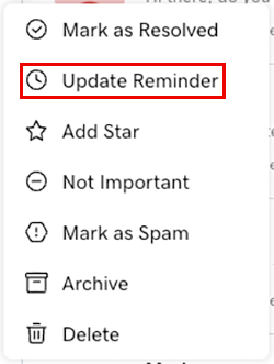 Update the reminder