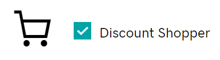 Discount Shopper seçeneğini işaretleyin veya seçeneğin işaretini kaldırın