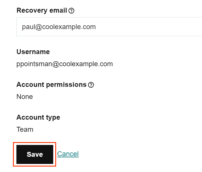 Add a recovery email address