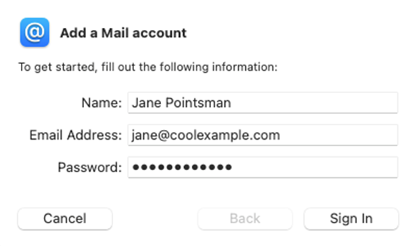 godaddy email account settings for mac mail