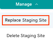 replace staging site