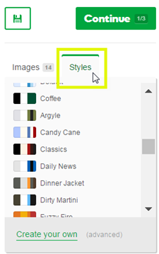 Cliquez sur l’onglet Styles