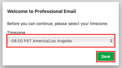 Select timezone and click Save